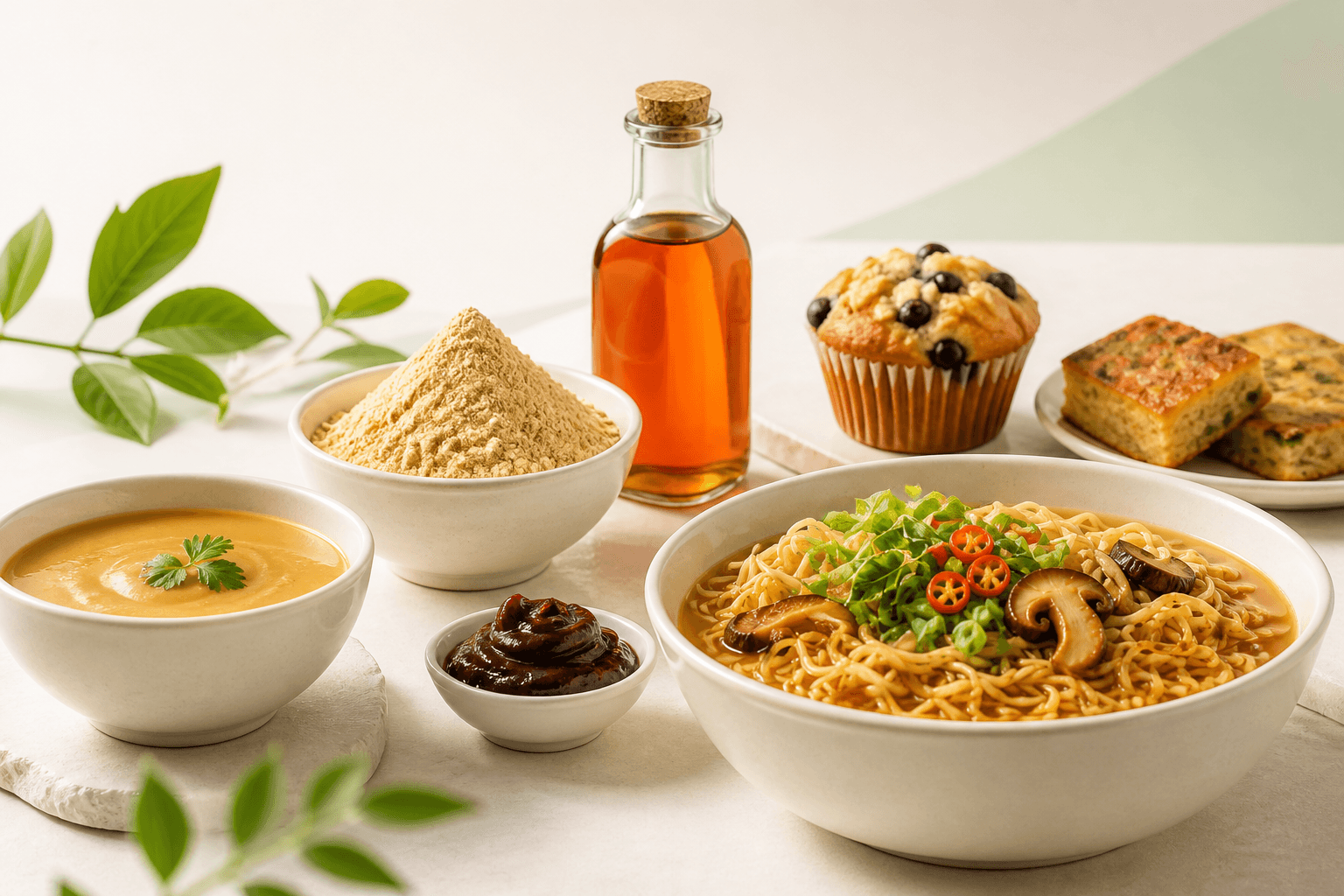Liquid, powder and paste flavour formats with finished food applications